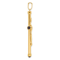 Load image into Gallery viewer, 14K Polished Crucifix Onyx Pendant
