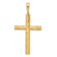 Load image into Gallery viewer, 14K Polished and Textured Crucifix Pendant
