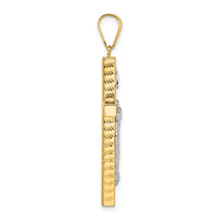Load image into Gallery viewer, 14K Two-tone Polished and Diamond-cut Crucifix Pendant

