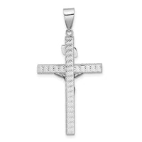 Load image into Gallery viewer, 14K Two-tone Polished and Diamond-cut Crucifix Pendant

