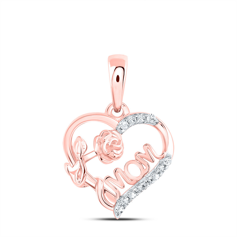 1/20CTW-DIA NK GIFT MOM HEART PENDANT