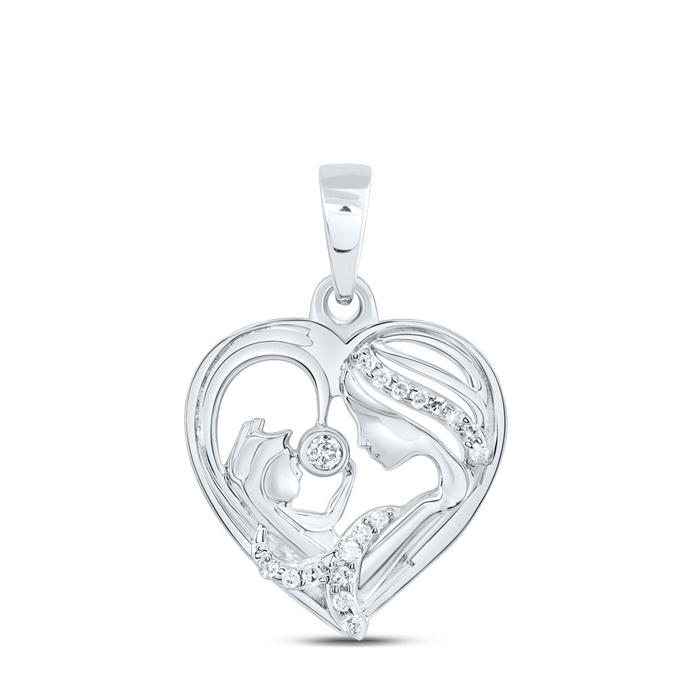 1/20CTW-DIA P1 GIFT MOM HEART PENDANT