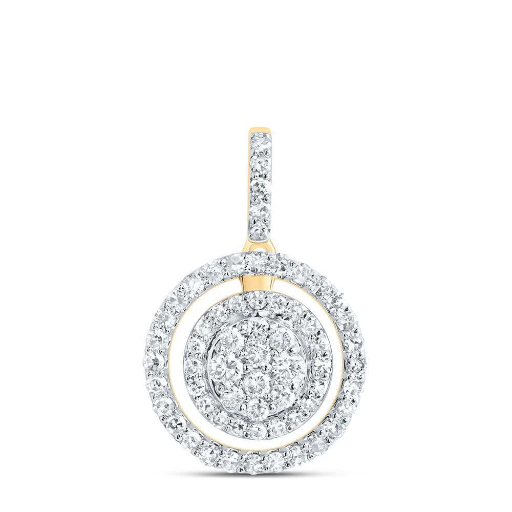 3/8CTW-DIA NK FASHION ROUND PENDANT