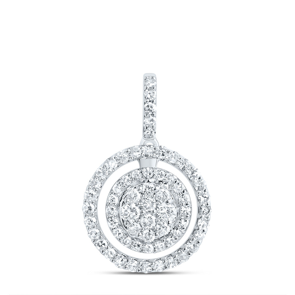 3/8CTW-DIA NK FASHION ROUND PENDANT