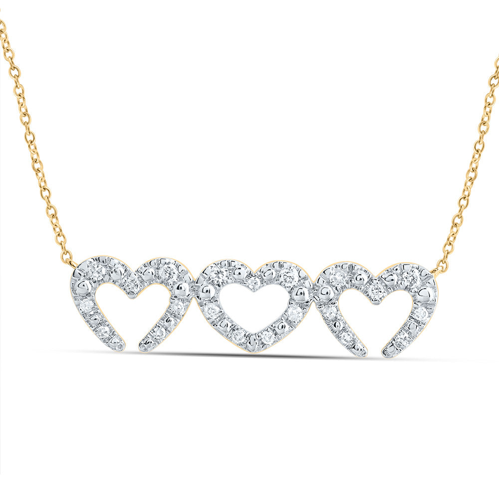 1/5CTW-DIA P1 GIFT "MOM" HEART NECKLACE (18 INCH)