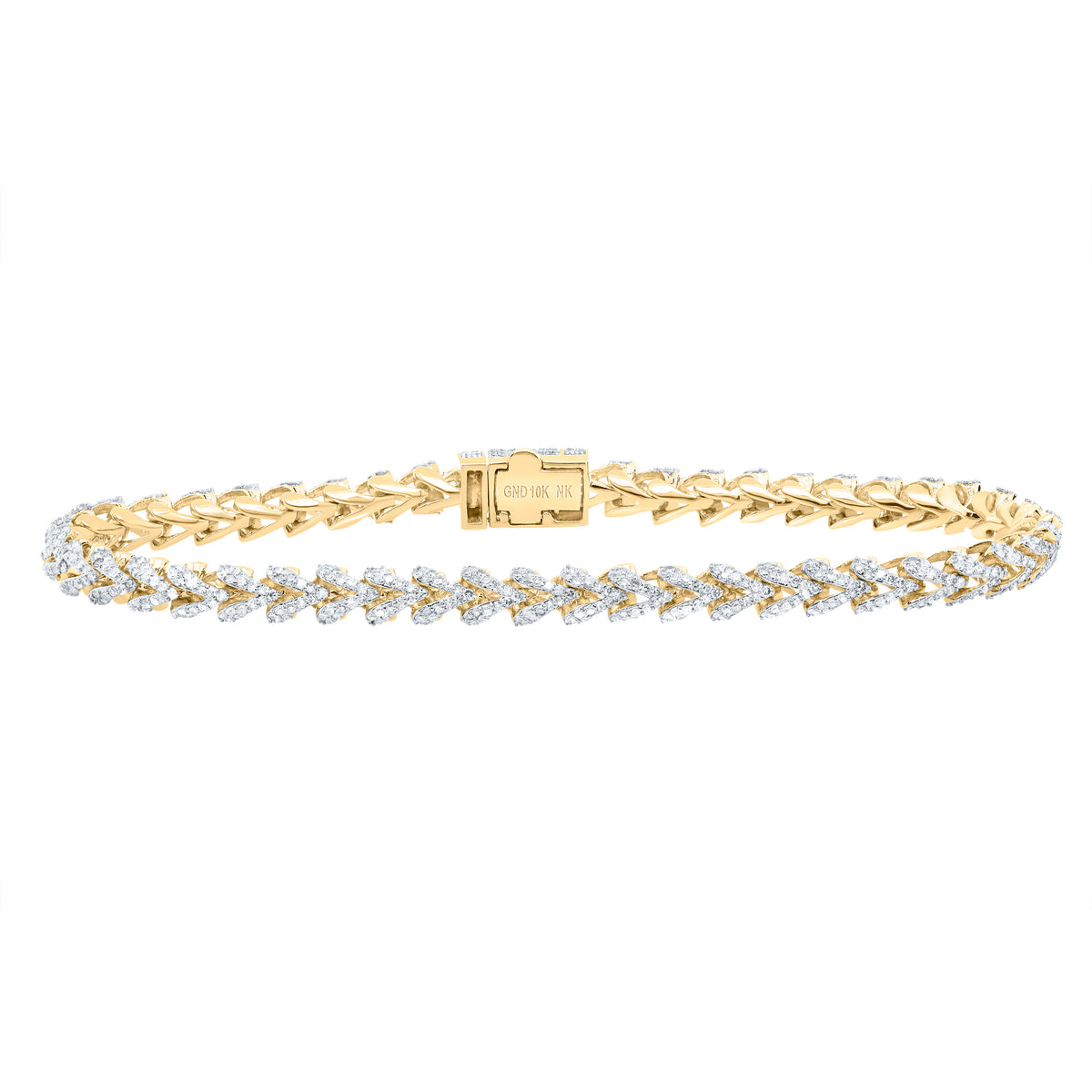 2 1/4CTW-DIA NK (5 MM) FRANCO BRACELET (7 INCH)