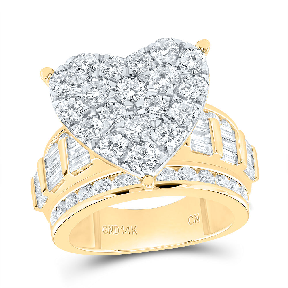 4CTW-DIA CN "4.00CTW FASHION HEART RING"