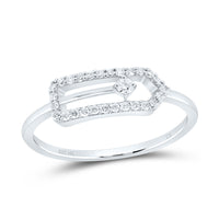 Load image into Gallery viewer, 1/6CTW-DIA CN FASHION PAPER CLIP RING
