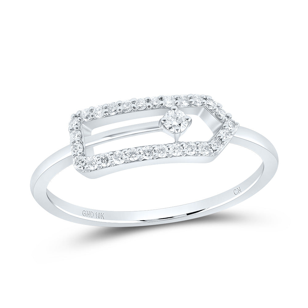 1/6CTW-DIA CN FASHION PAPER CLIP RING