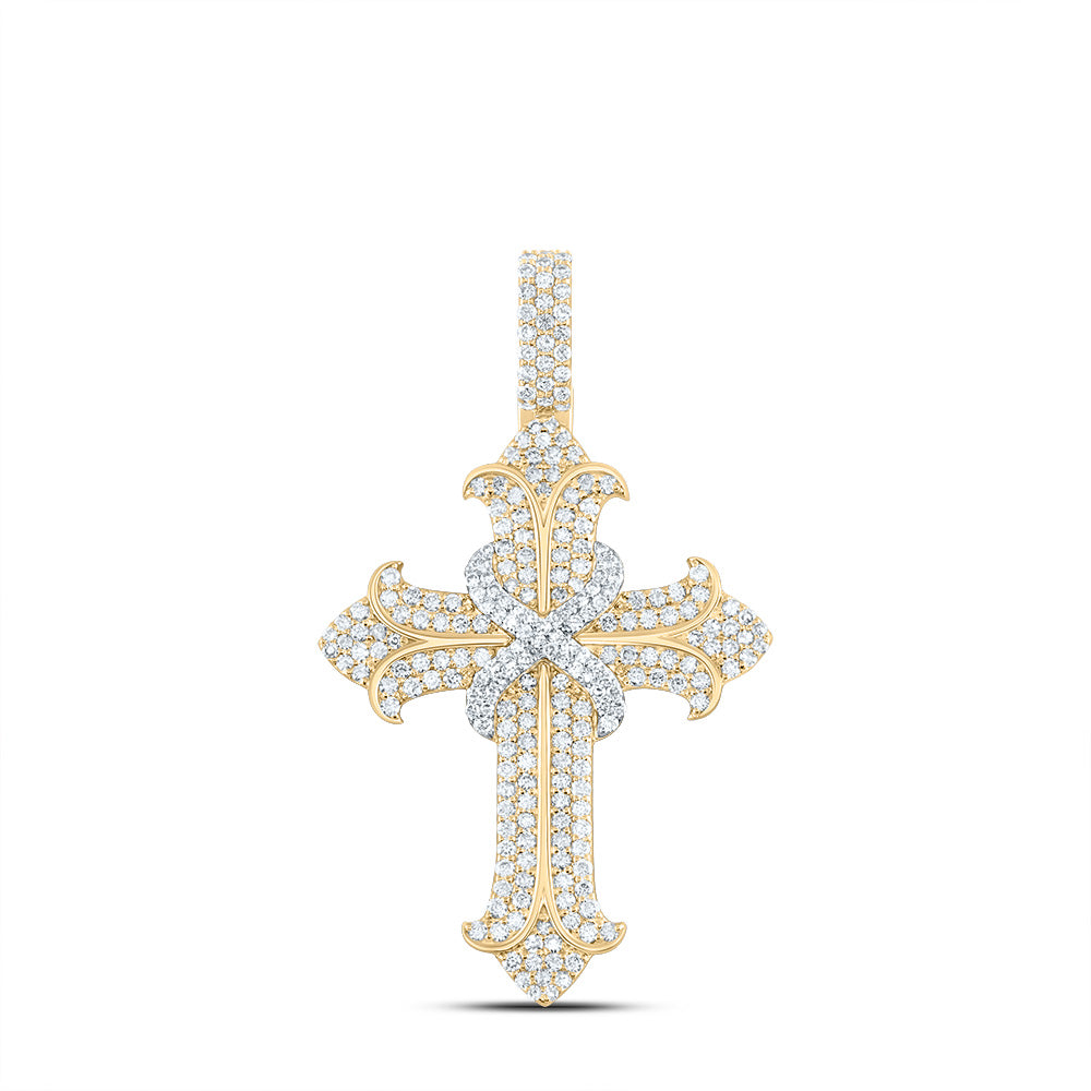 2CTW-DIA NK CROSS MENS CHARM