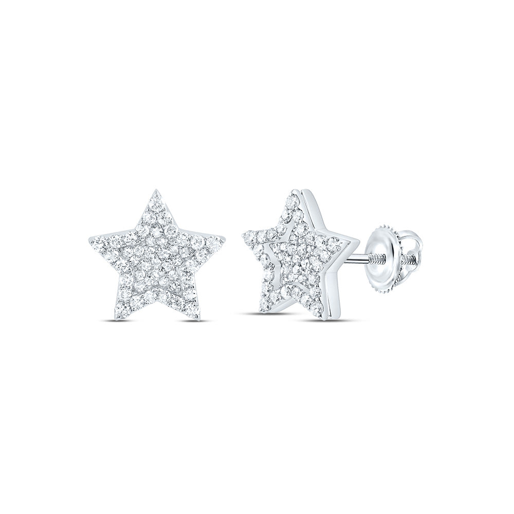 3/4CTW DIA NK STAR MENS  STUD EARRING