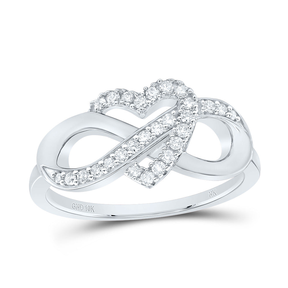 1/5CTW-DIA NK FASHION INFINITY HEART RING