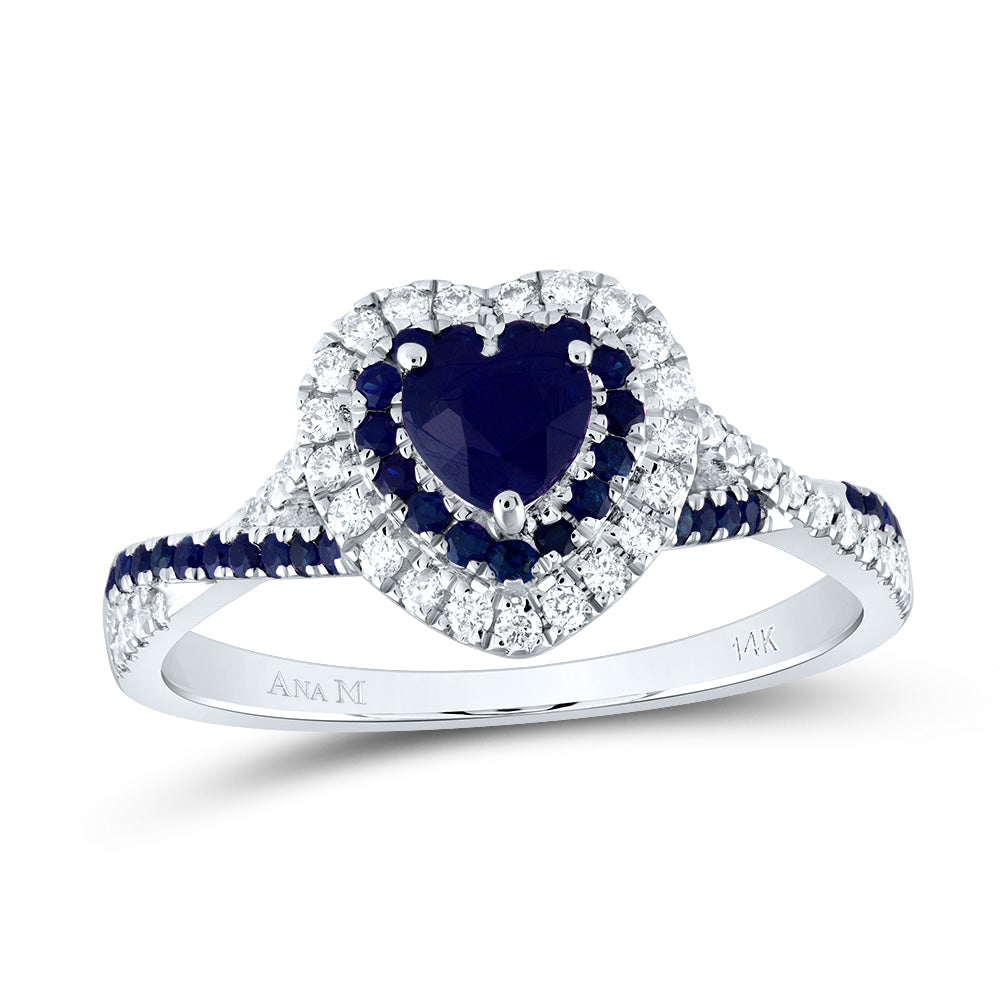 1/5CTW-DIA ANA M 1/5CTW-RD-BS 4.5MM HT-BS NAT GEM DOUBLE HALO BRIDAL RING