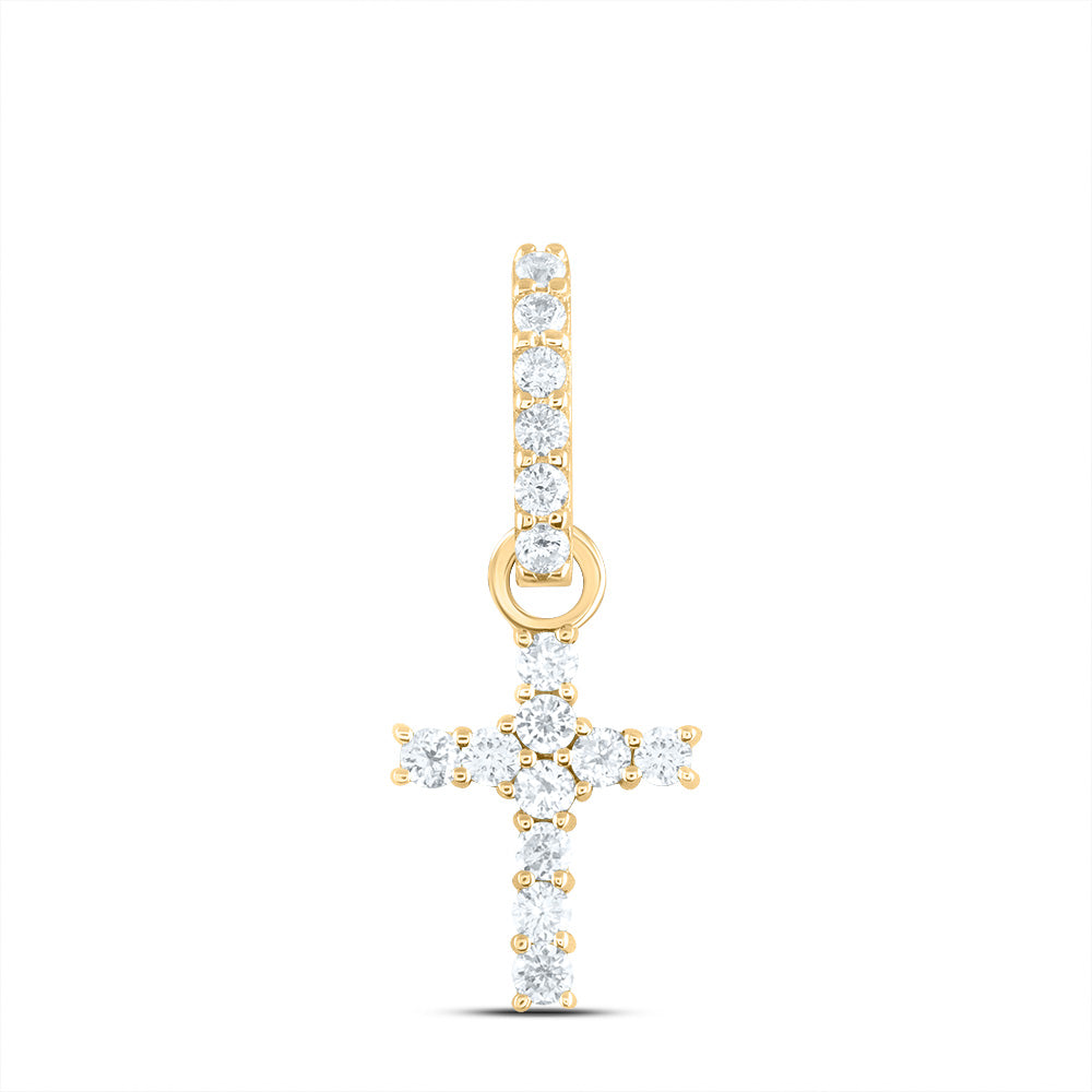 1/5CTW-DIA ANA M FASHION CROSS PENDANT