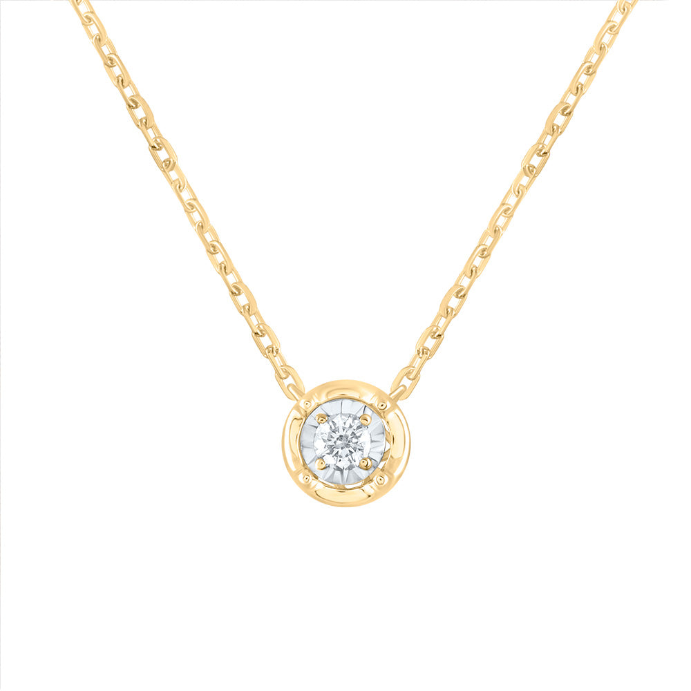 1/12CTW-DIA CN FASHION ROUND NECKLACE(18 INCH)