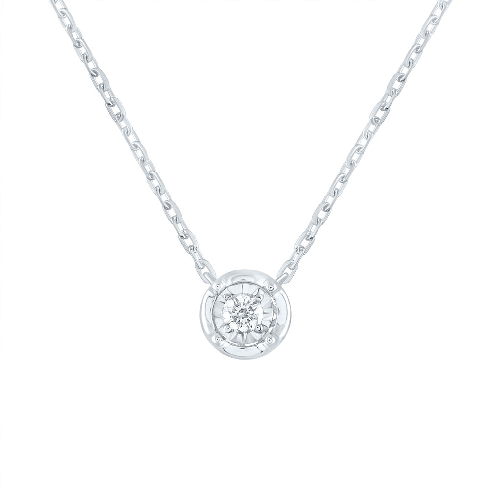 1/12CTW-DIA CN FASHION ROUND NECKLACE(18 INCH)