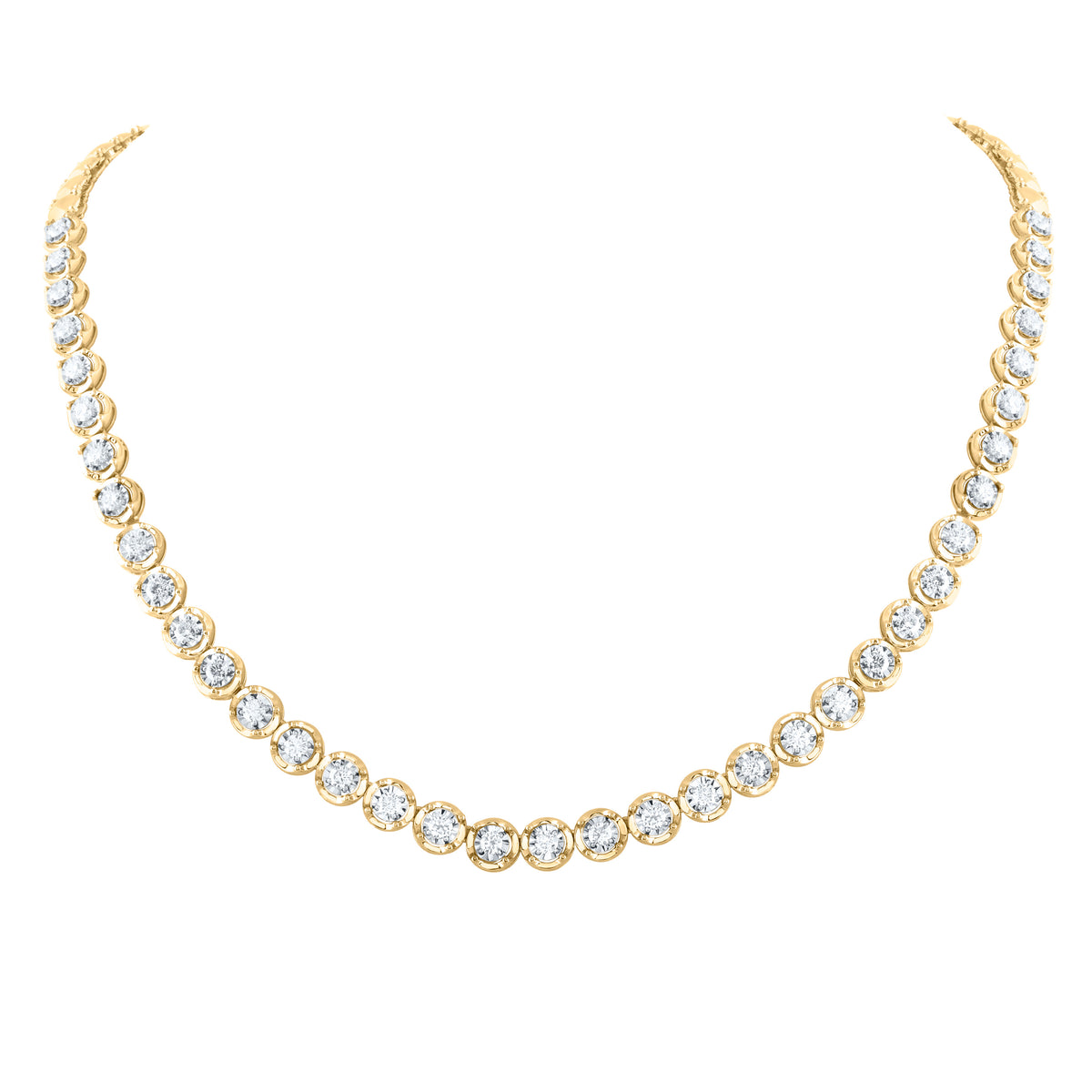 3 3/4CTW-DIA NKE FASHION TENNIS NECKLACE(18 INCH)
