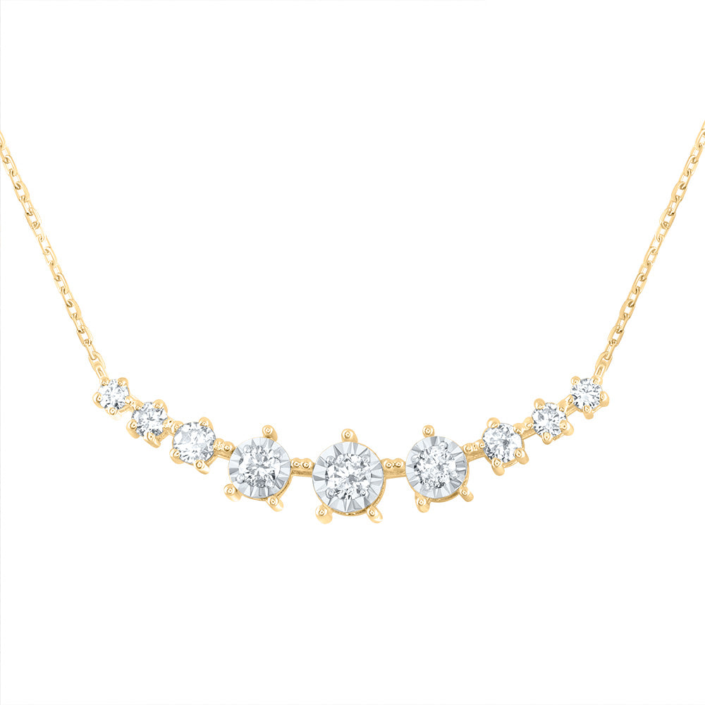 1/4CTW-DIA CN FASHION NECKLACE(18 INCH)