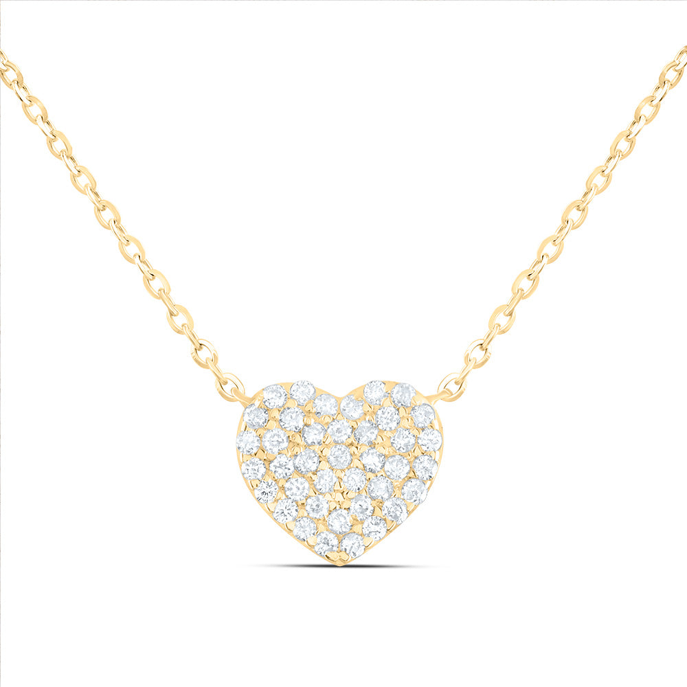 1/4CTW-DIA CN FASHION HEART NECKLACE (18 INCH)