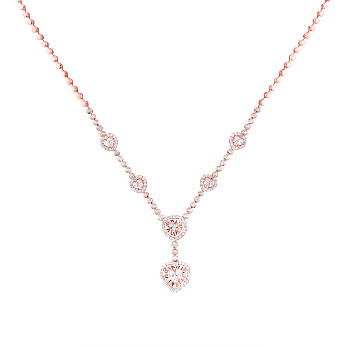 1 1/5CTW-DIA CN FASHION HEART NECKLACE (18 INCH)