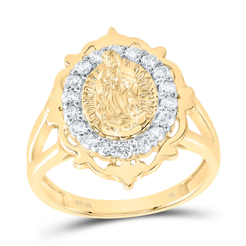 3/8CTW-DIA NK FASHION VIRGIN MOTHER MARY LADIES RING