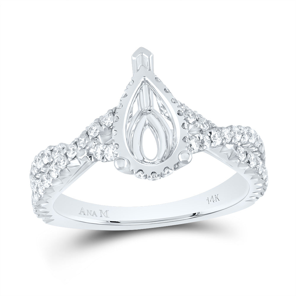 5/8CTW-DIA ANA M 2CT-CPS SEMI-MOUNT NO HALO ENGAGEMENT RING