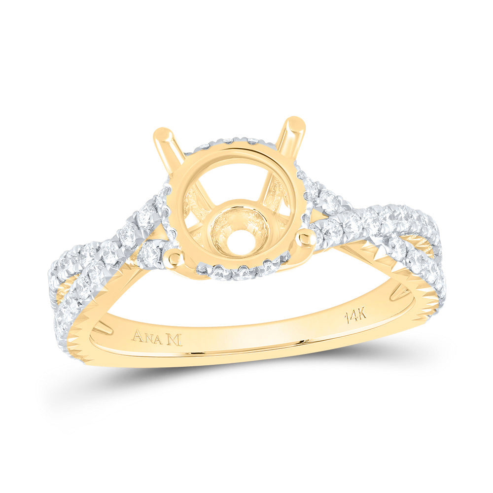 5/8CTW-DIA ANA M 2CT-CRD SEMI-MOUNT NO HALO ENGAGEMENT RING