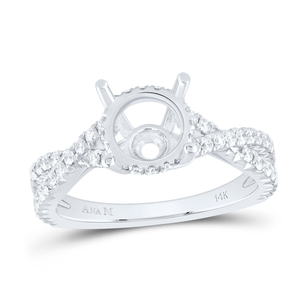 5/8CTW-DIA ANA M 2CT-CRD SEMI-MOUNT NO HALO ENGAGEMENT RING