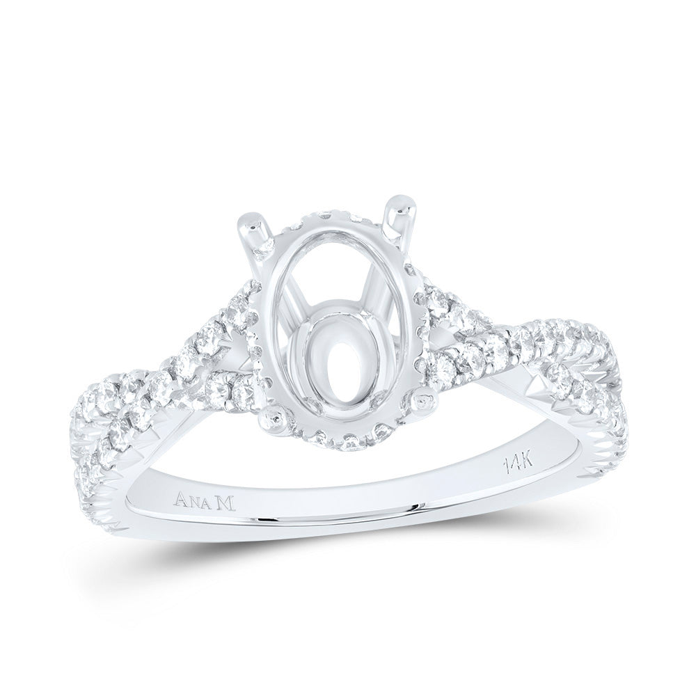 5/8CTW-DIA ANA M 2 1/2CT-COV SEMI-MOUNT NO HALO ENGAGEMENT RING