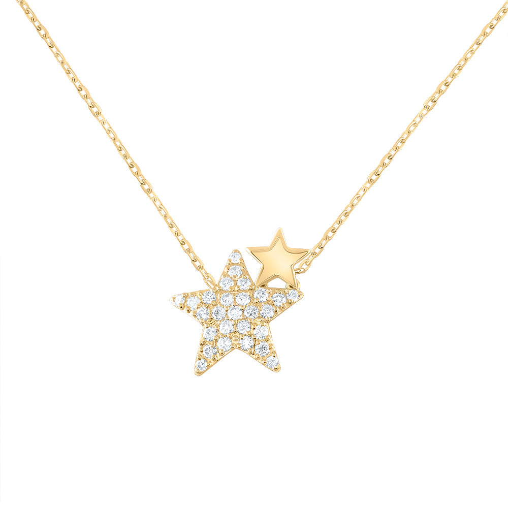 1/3CTW-DIA ANA M FASHION STAR NECKLACE (18 INCH)