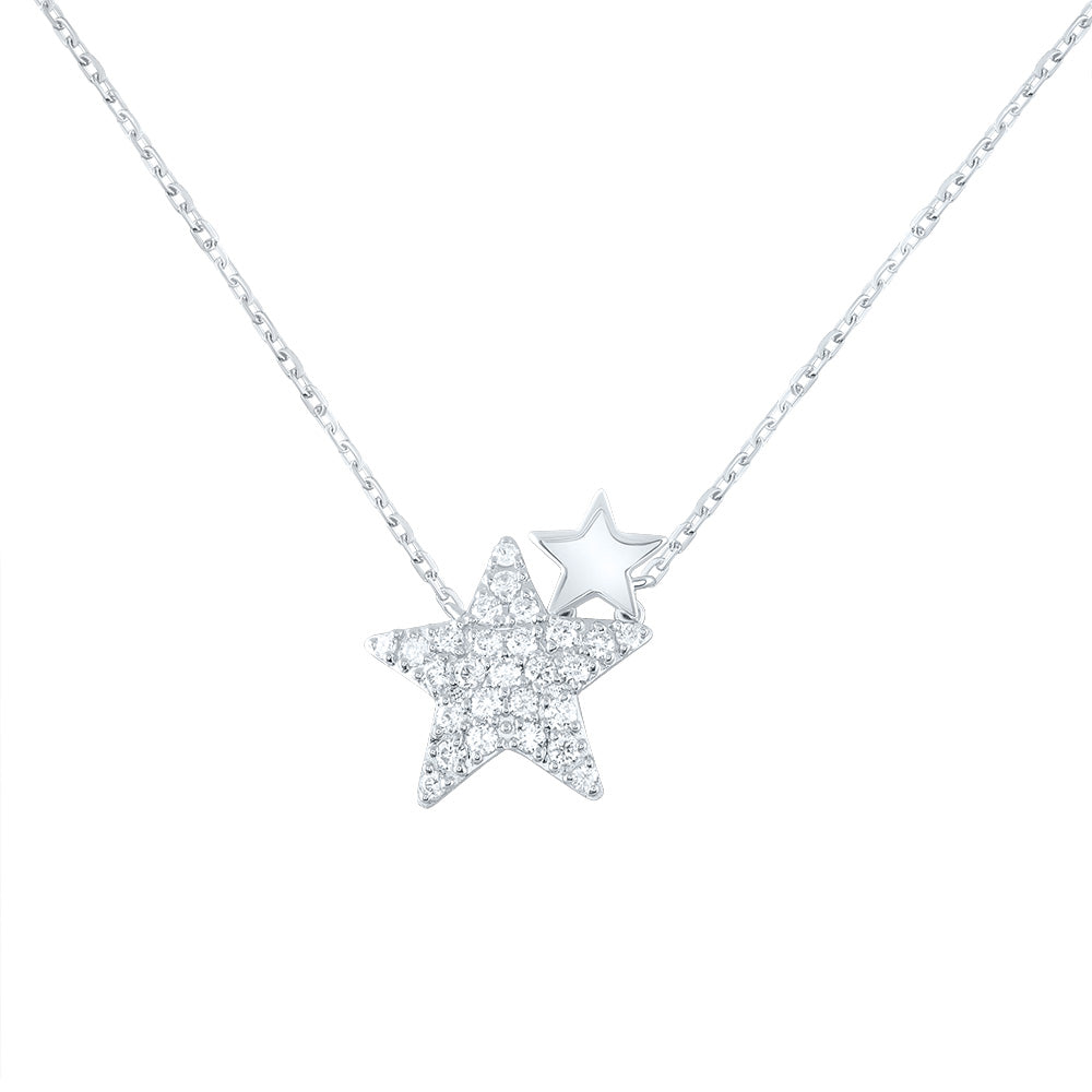 1/3CTW-DIA ANA M FASHION STAR NECKLACE (18 INCH)