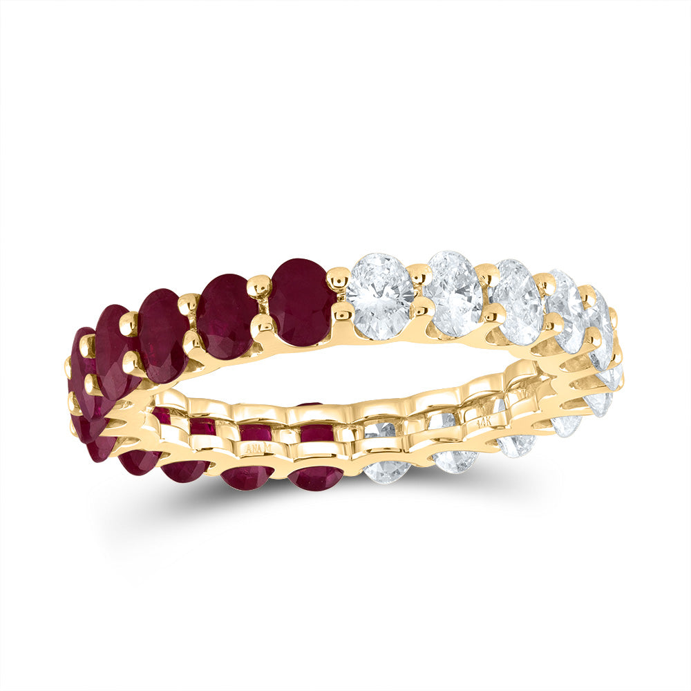 1 1/2CTW-DIA ANA M 2 1/3CTW-OV-RU NAT GEM RING
