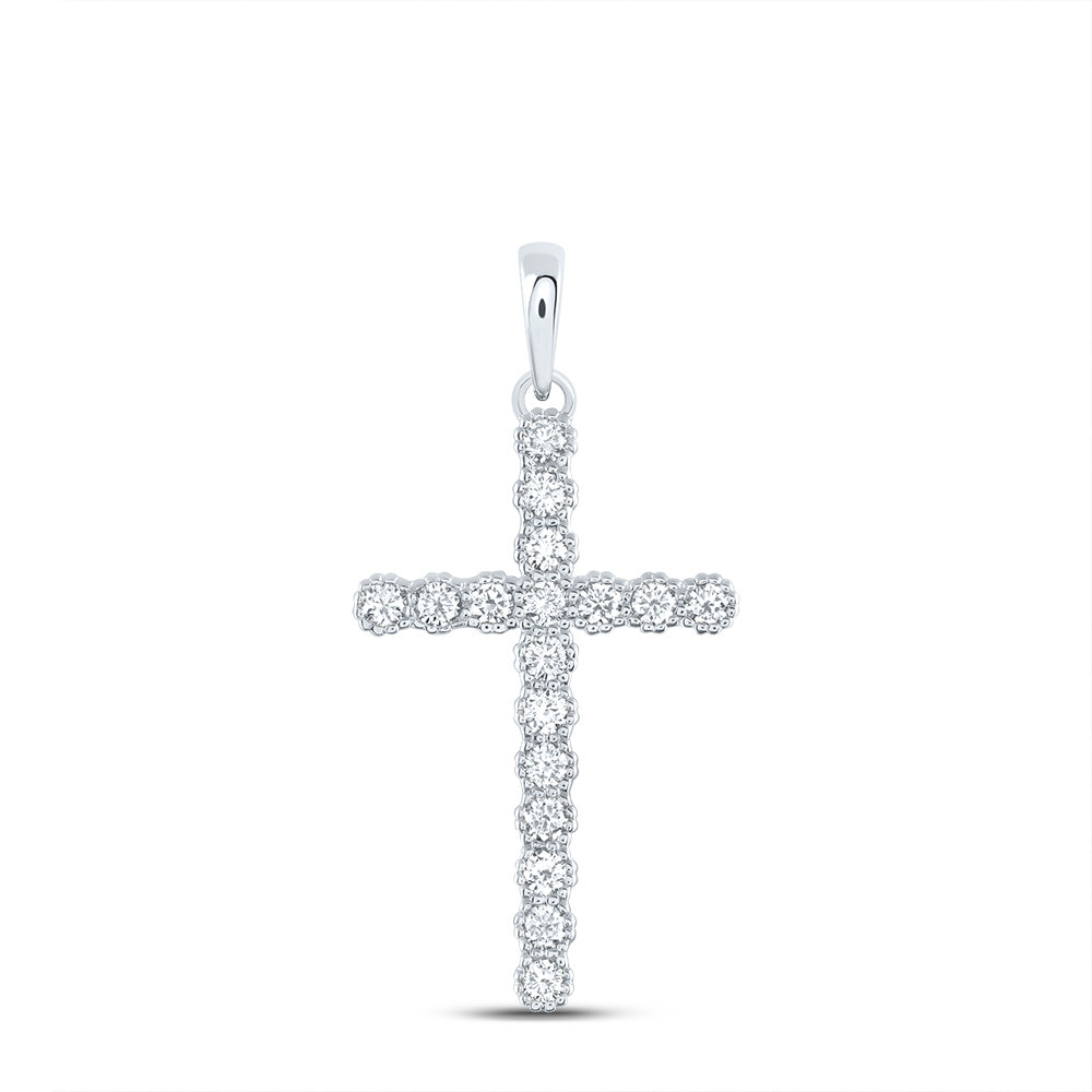 1/2CTW-DIA ANA M FASHION CROSS PENDANT