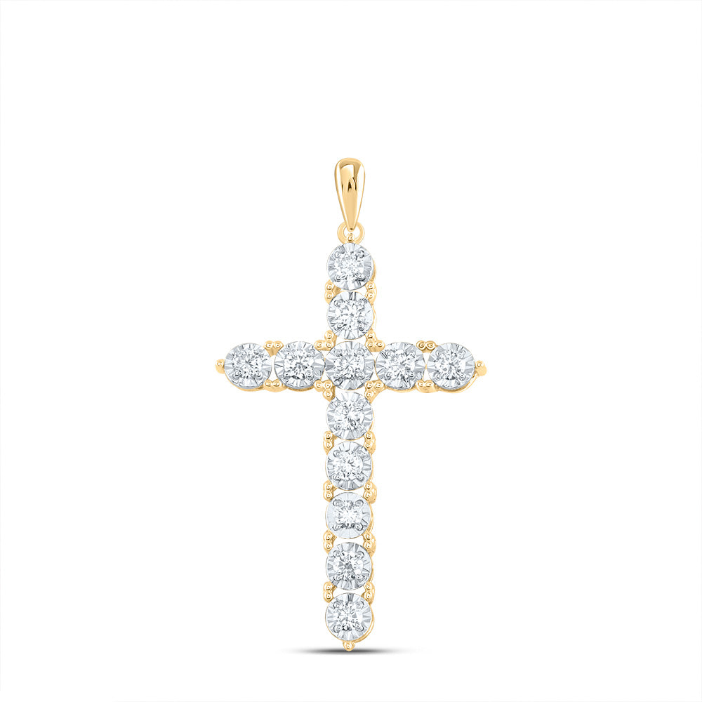 1/3CTW-DIA ANA M FASHION CROSS PENDANT