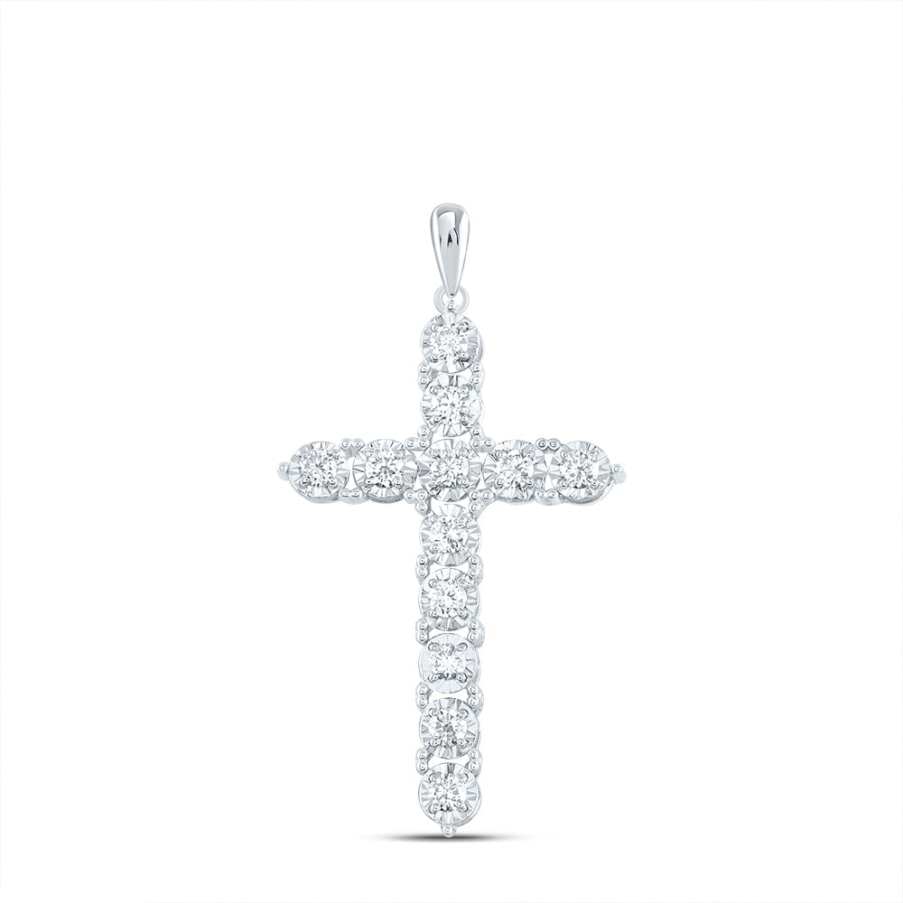 1/3CTW-DIA ANA M FASHION CROSS PENDANT