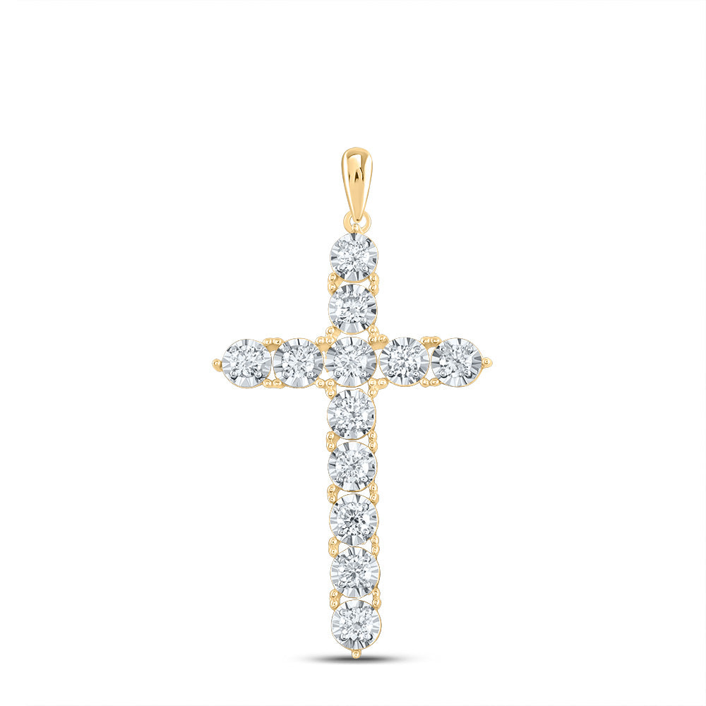 3/4CTW-DIA ANA M FASHION CROSS PENDANT
