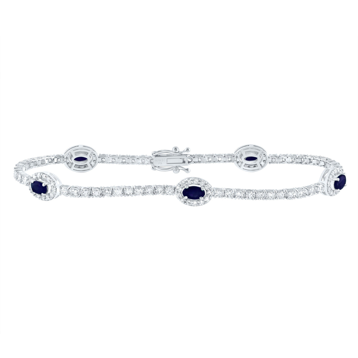 2 1/3CTW-DIA ANA M 1 1/2CTW OV-BS NAT GEM FASHION BRACELET (7 INCH)