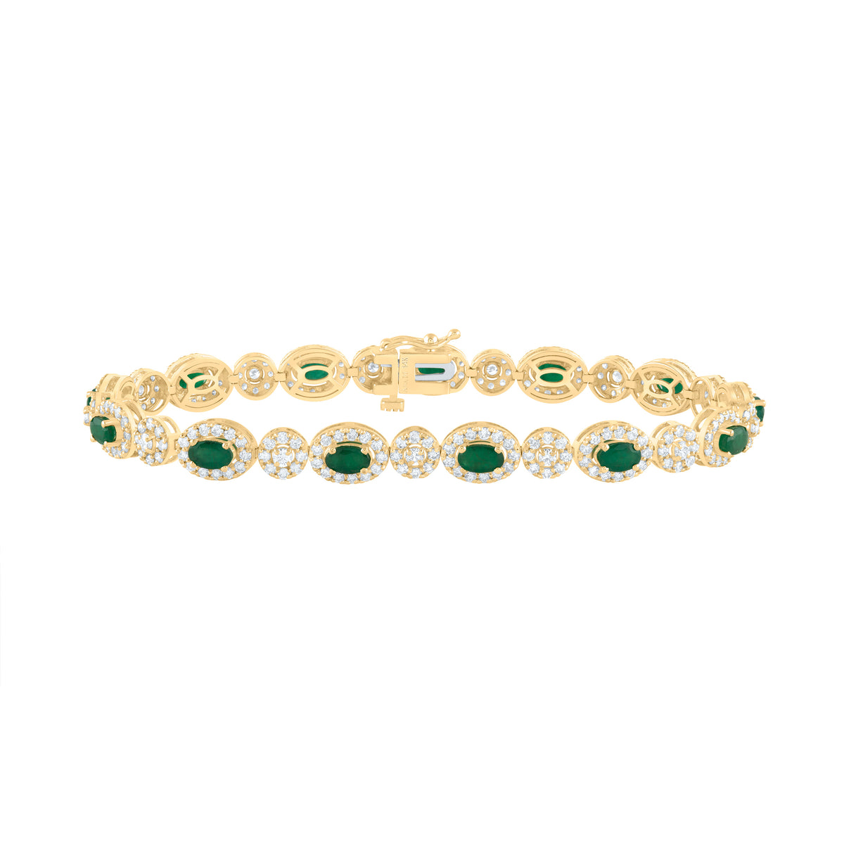 3 CTW-DIA ANA M 3CTW OV-EM NAT GEM FASHION BRACELET (7 INCH)