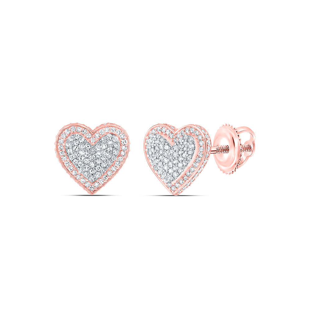 3/4CTW-DIA NK FASHION HEART STUD EARRING