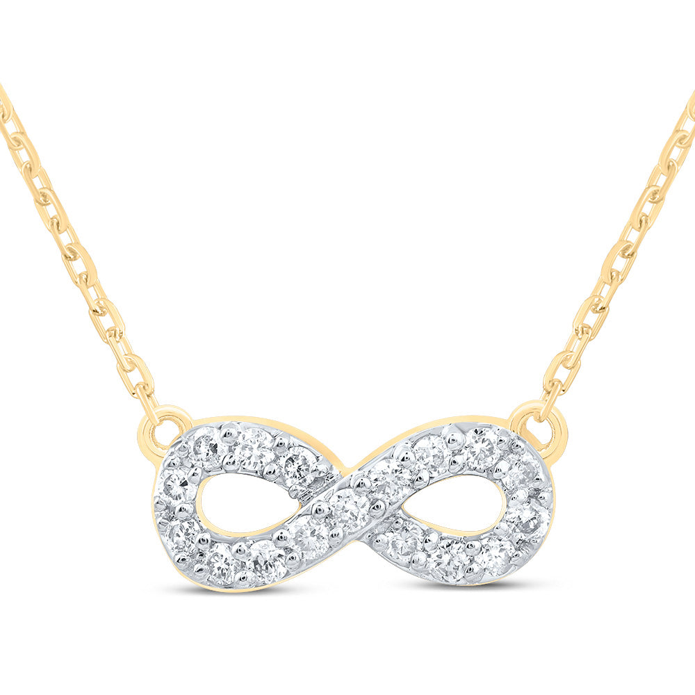 1/8CTW-DIA NK GIFT INFINITY NECKLACE (18 INCH)