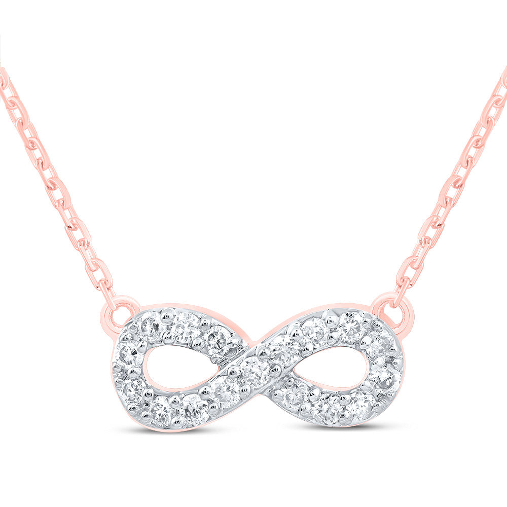 1/8CTW-DIA NK GIFT INFINITY NECKLACE (18 INCH)