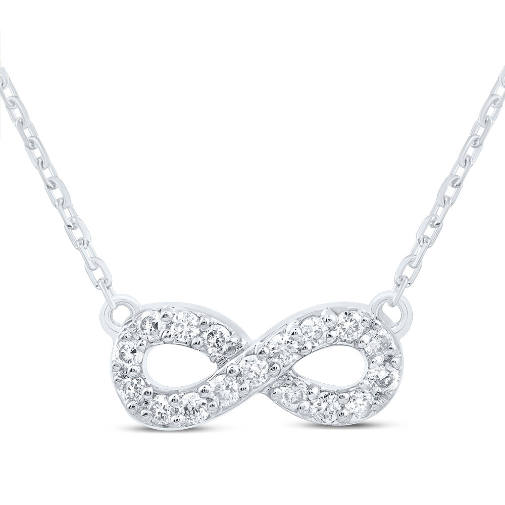 1/8CTW-DIA NK GIFT INFINITY NECKLACE (18 INCH)