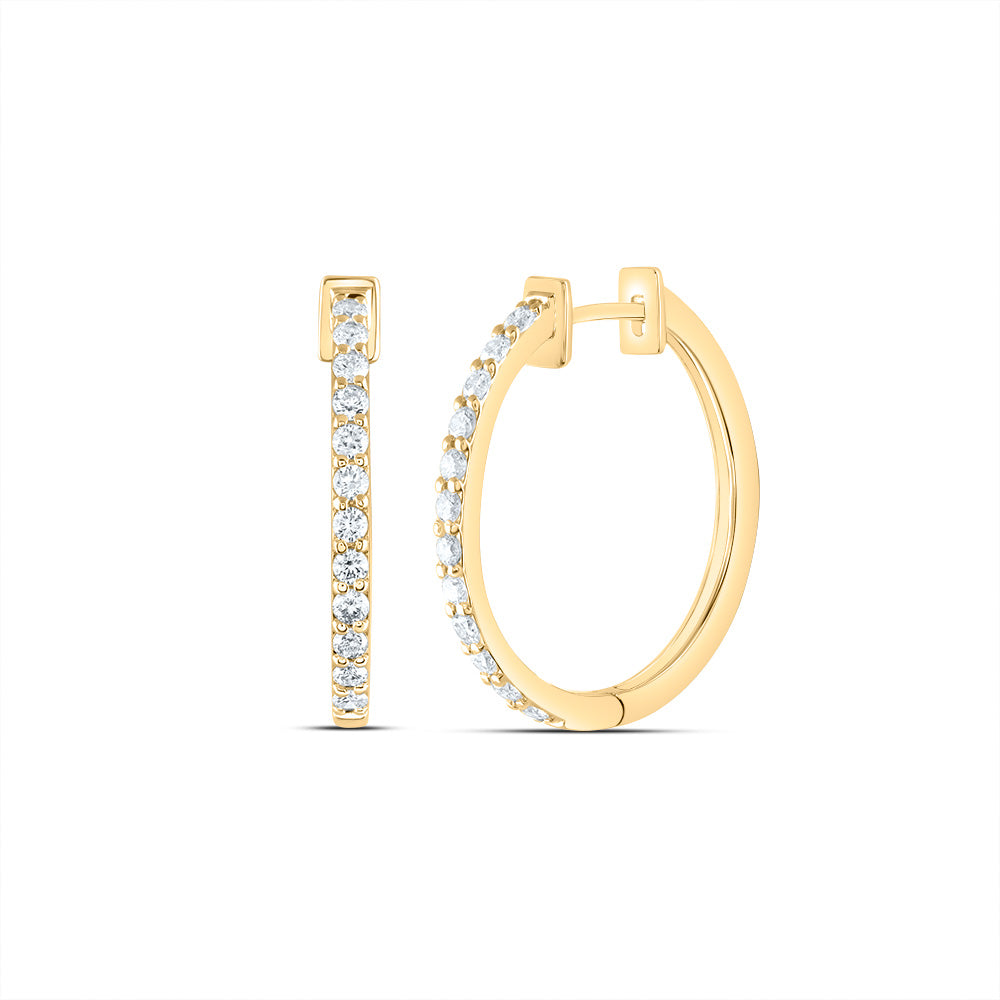 3/4CTW-DIA CN FASHION HOOP EARRING
