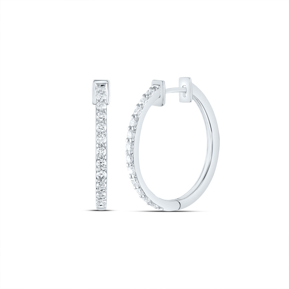 3/4CTW-DIA CN FASHION HOOP EARRING