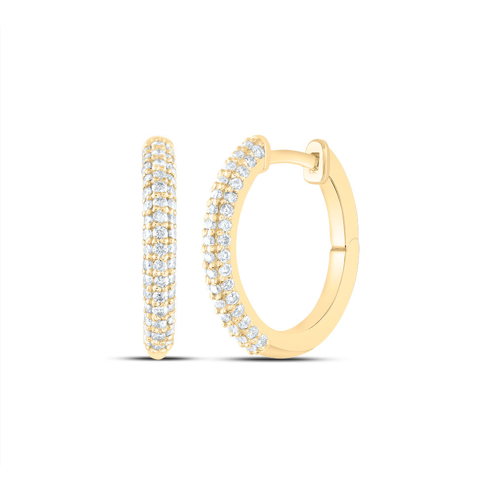 3/8CTW-DIA CN FASHION HOOP EARRING