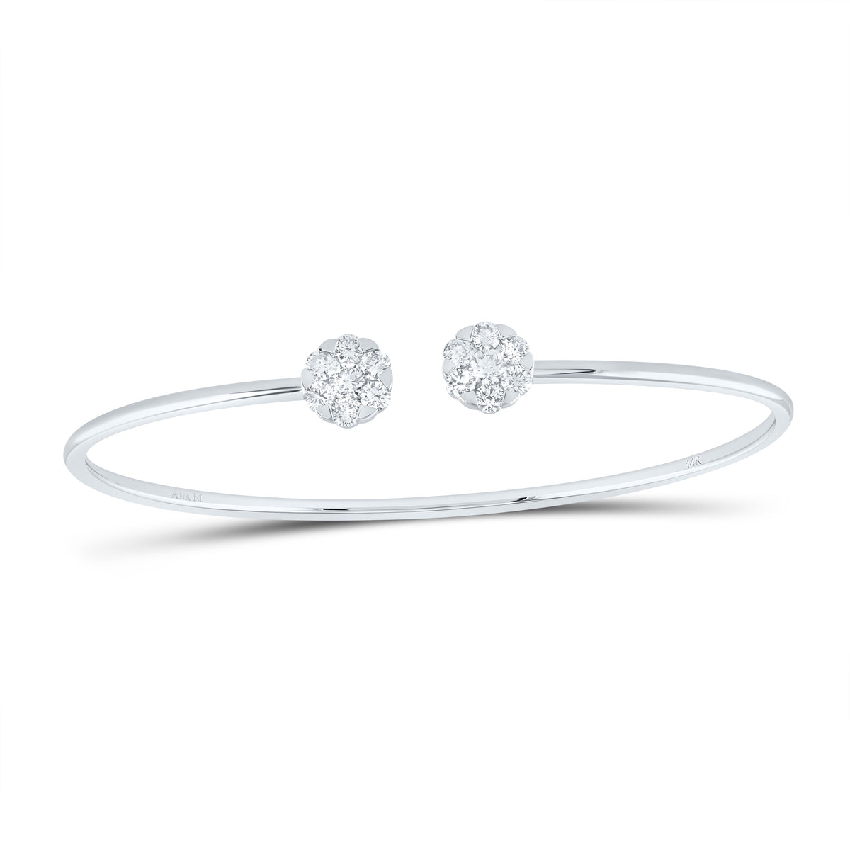 7/8CTW-DIA ANA M FLOWER BANGLE