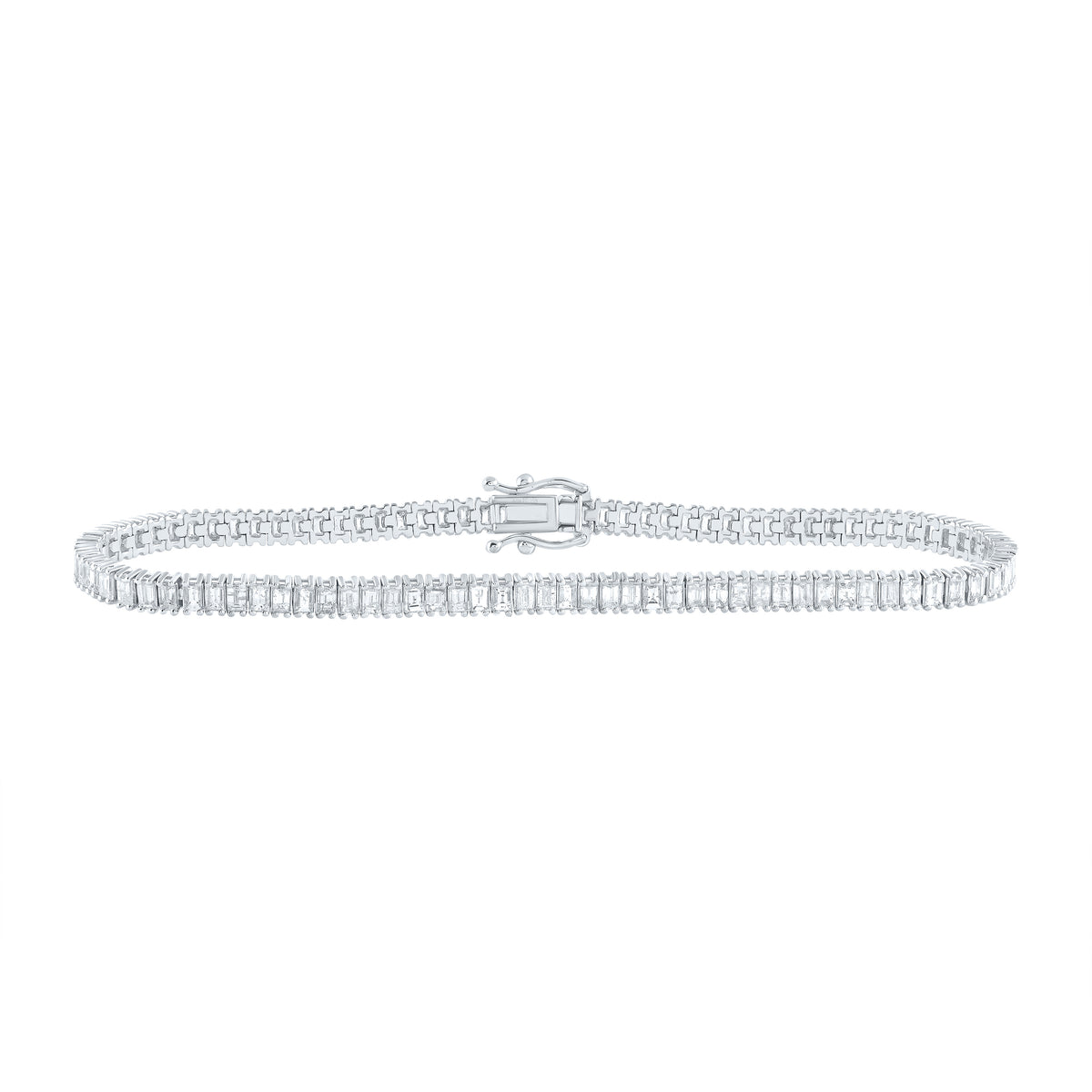 3 1/2CTW-DIA ANA M FASHION BAGUETTE TENNIS BRACELET (7 INCH)