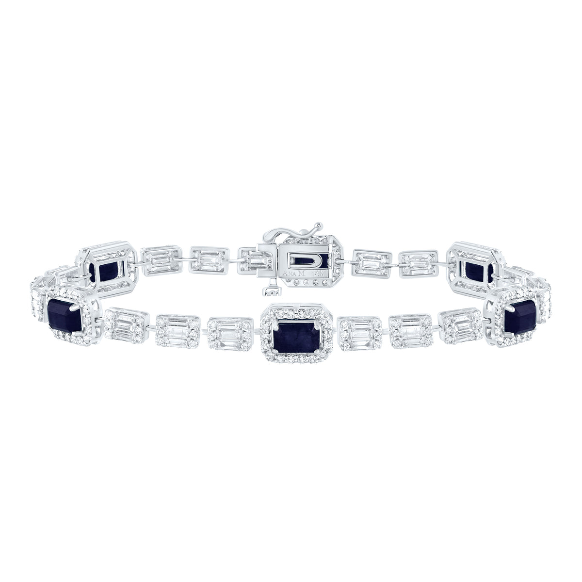 3CTW-DIA ANA M 4 3/4CTW EM-BS NAT GEM FASHION BRACELET (7 INCH)