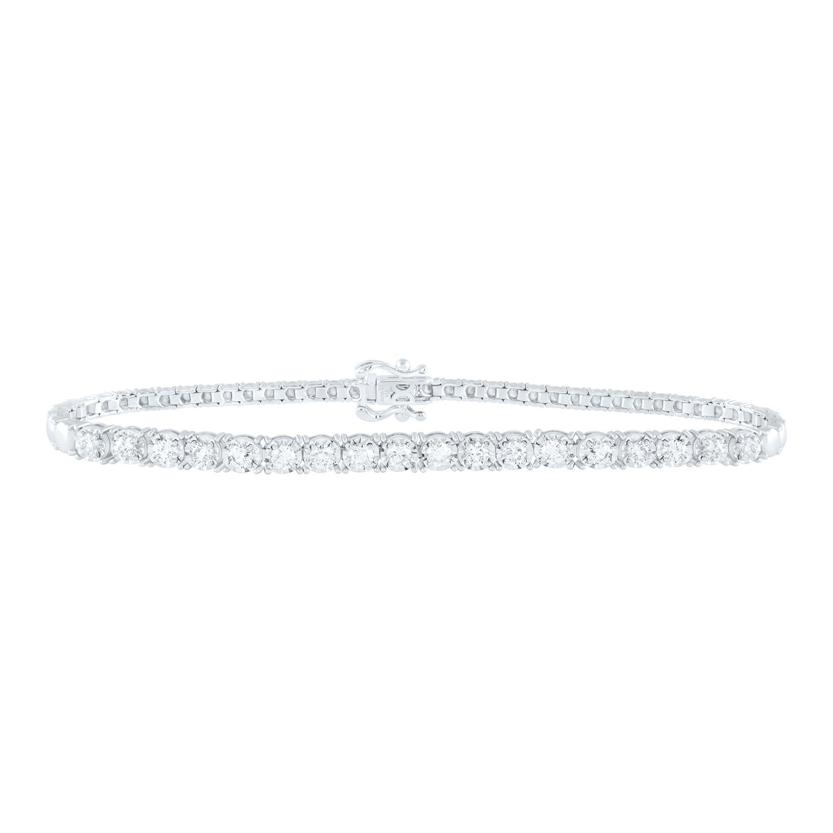 1CTW-DIA ANA M FASHION ROUND TENNIS BRACELET (7 INCH)