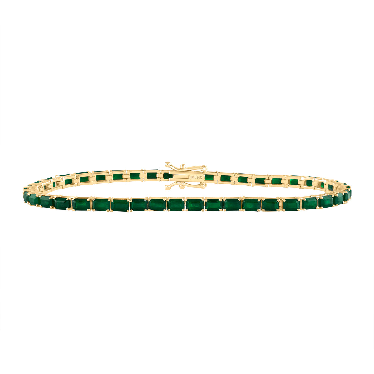 7 3/4CTW EM-EM NAT GEM FASHION TENNIS BRACELET (7 INCH)
